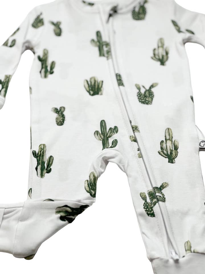 Annie Bean & Co - Wholesale Jumpsuit - Baby - Cactus | Bamboo Zip Romper4