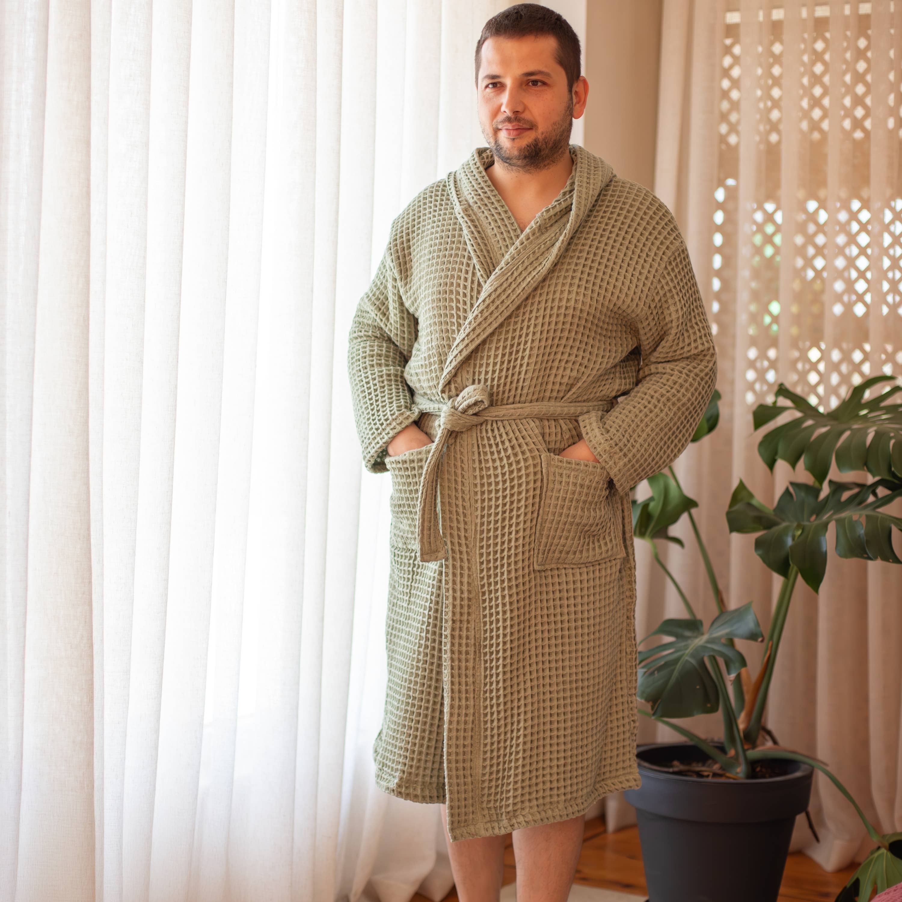 Vivamaison – Engroshandel Morgenkåbe - Unisex – Premium Vaflet Bomuld Badekåbe, Unisex Spa Komfort142