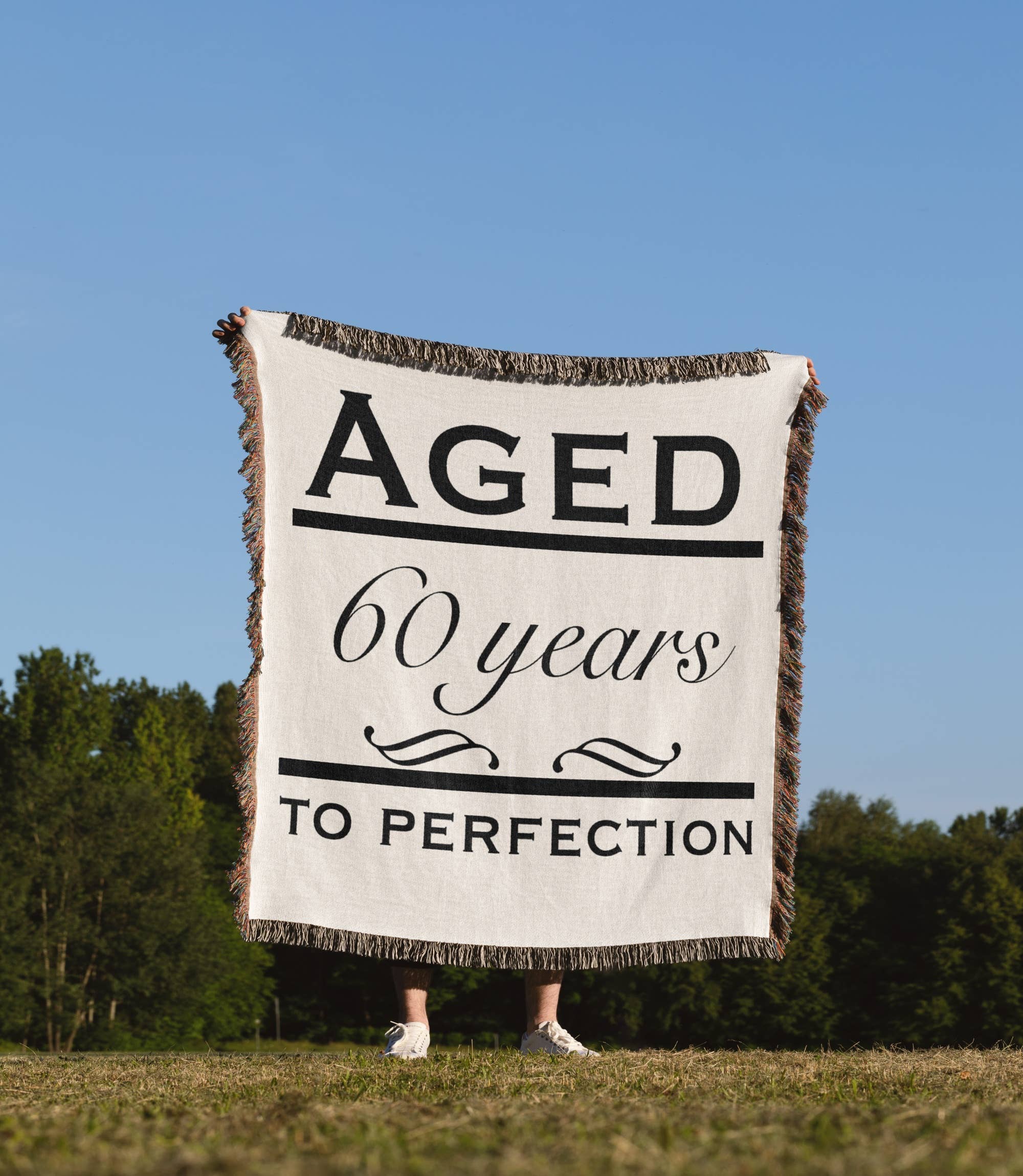 3dRose - Vente Plaids - 3dRose, 60 ans d'âge, perfection, couverture1