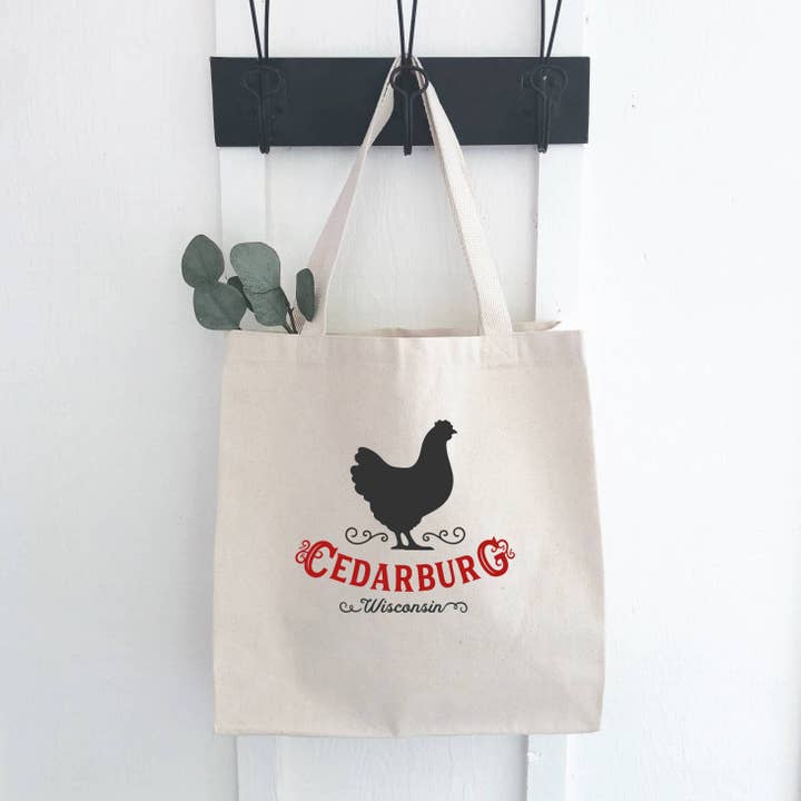 Indigo Tangerine - Venta al por mayor Bolsa grande - Unisex - Vintage Icon (Chicken) City/State - Bolsa personalizada