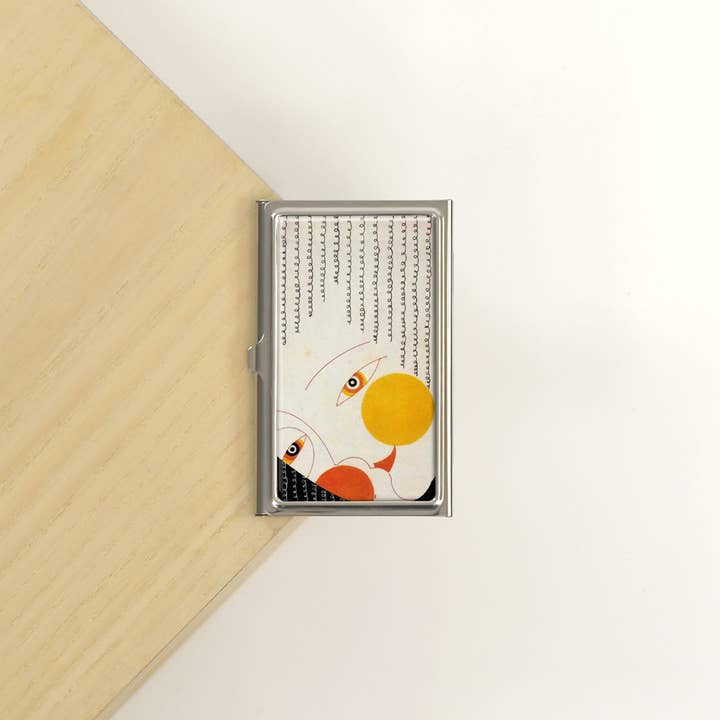 Japanese Art Woman Face Funky Wallet Card Case for wholesale by Lucy Lu Designs