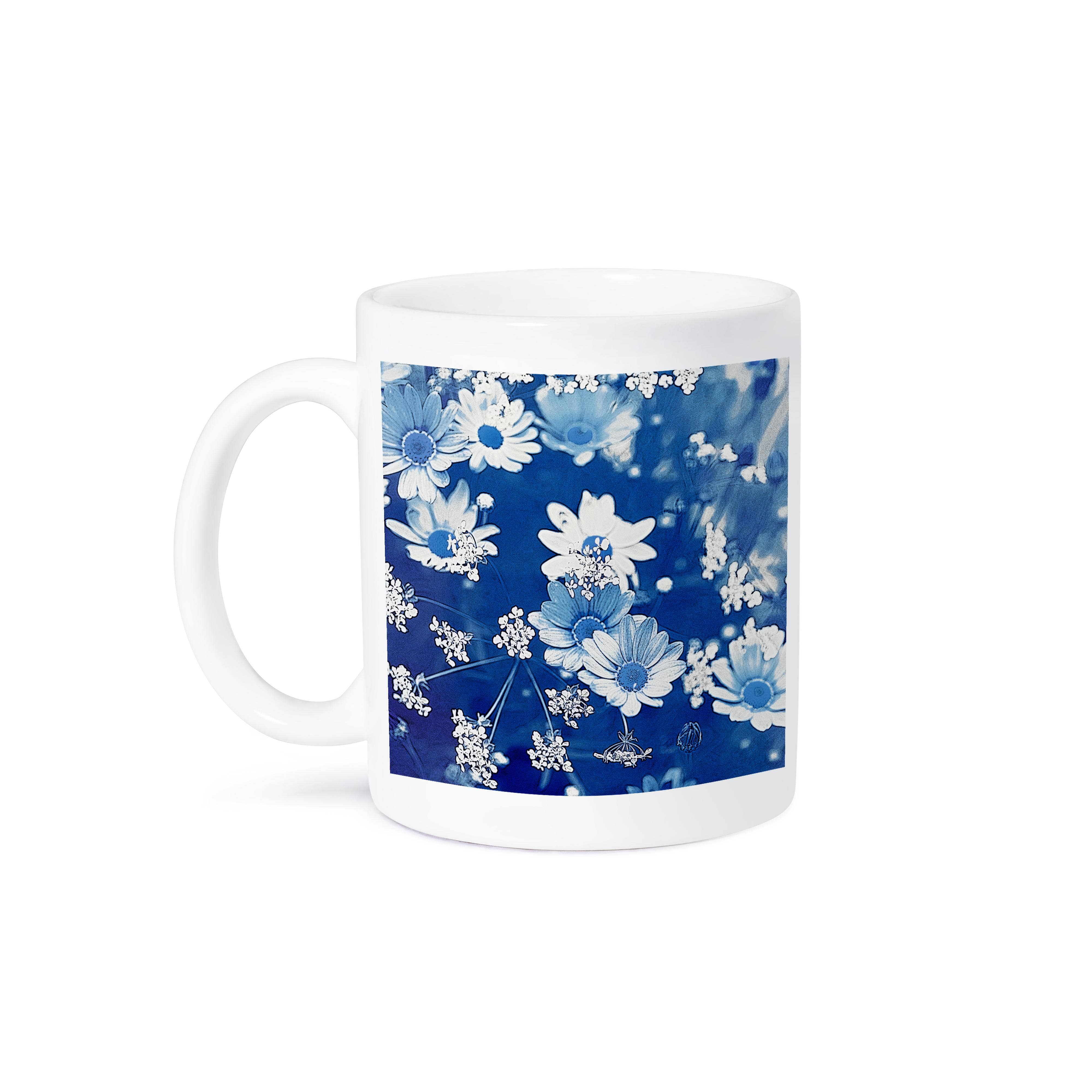 3dRose - Vente Tasse à café - 3dRose, Motif de Fleurs Bleues et Blanches, Tasse8
