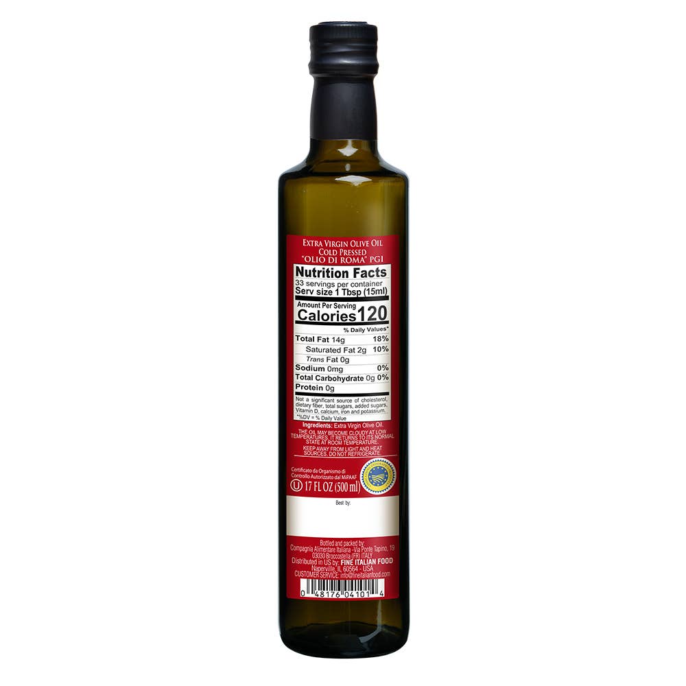 Fine Italian Food - Wholesale Olive Oil - Mantova Roma Amor "Olio di Roma" PGI Extra Virgin Olive Oil,1