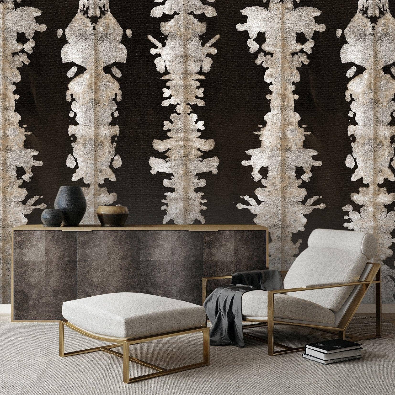 Wallpapers4Beginners – wholesale Tapetrulle – Svartvita bläckfläckar tapet4