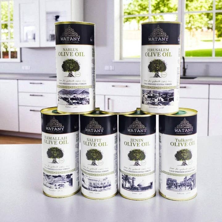 Olive Oil Set – Taste of Palestine by WATANY (6-Region Sampler) for wholesale by Watany palestinian products