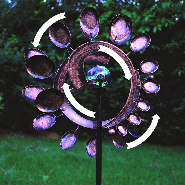 Illuminarie Dual-Motion Windwheel for wholesale by Echo Valley - Home and Garden Products