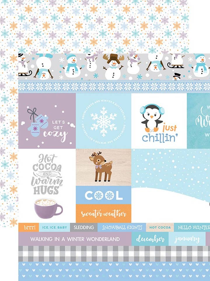 Just Chillin' Tags dubbelzijdig 12x12 papier voor wholesale door Paper House Productions