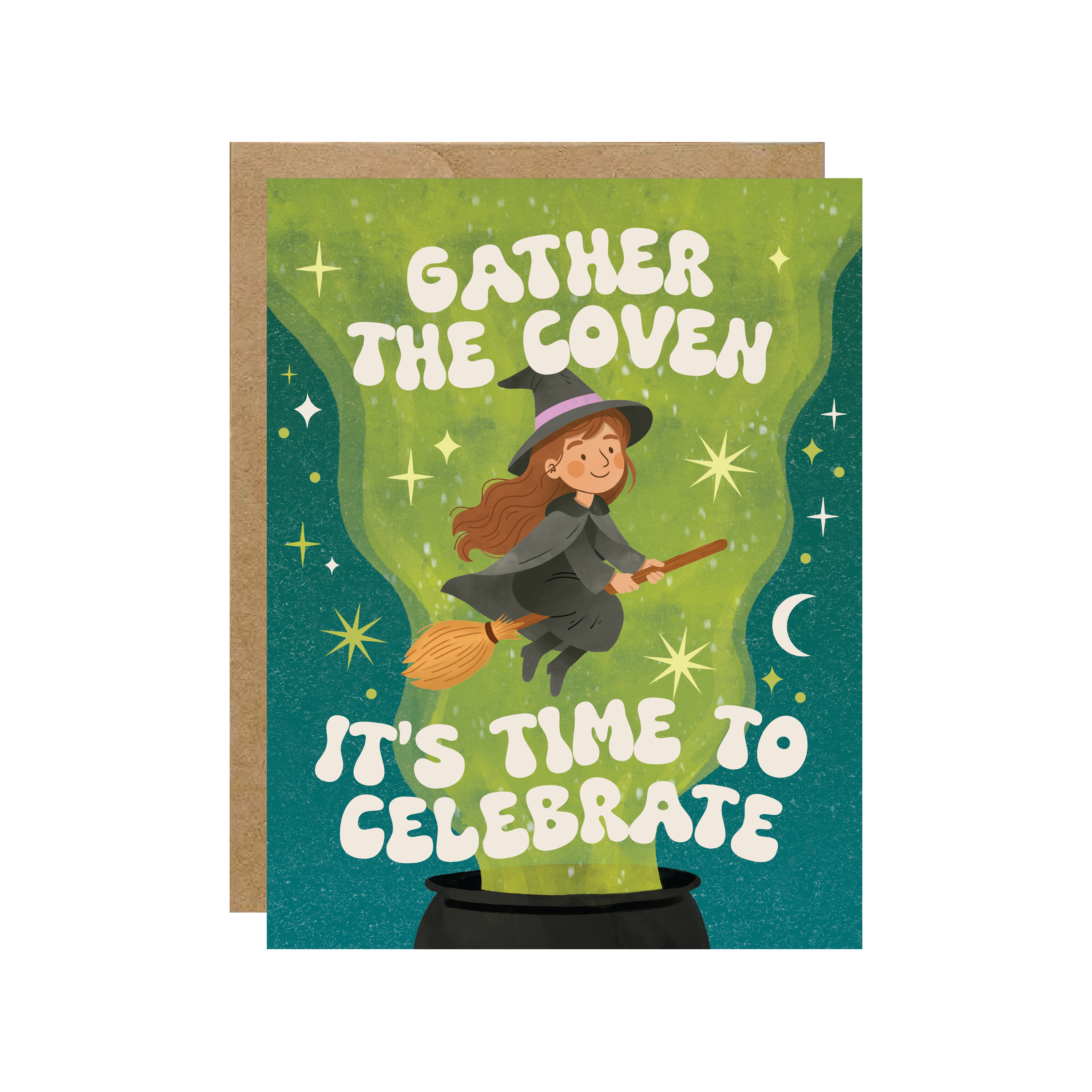 Simple Whimsy - Wholesale Birthday Card - Gather The Coven It's Time To Celebrate - Witchy Magical Birthday Card0