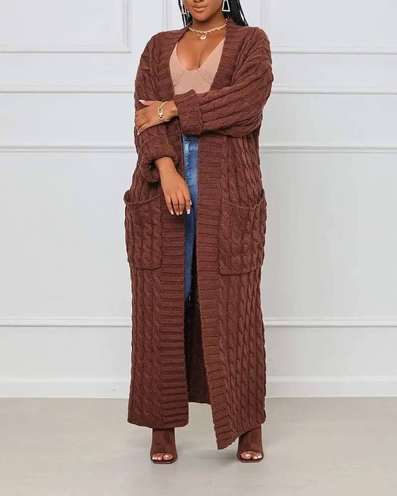 Queen Fashion – Colete - Mulher por atacado – cardigan palangre de malha de cabo frontal aberto13