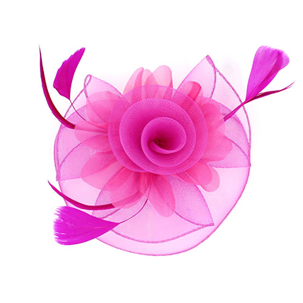 Sensibling Corp. - Vendita all'ingrosso Fascinator - Donna - Fascinator / Cerchietto con Fiore, Piuma e Rete14