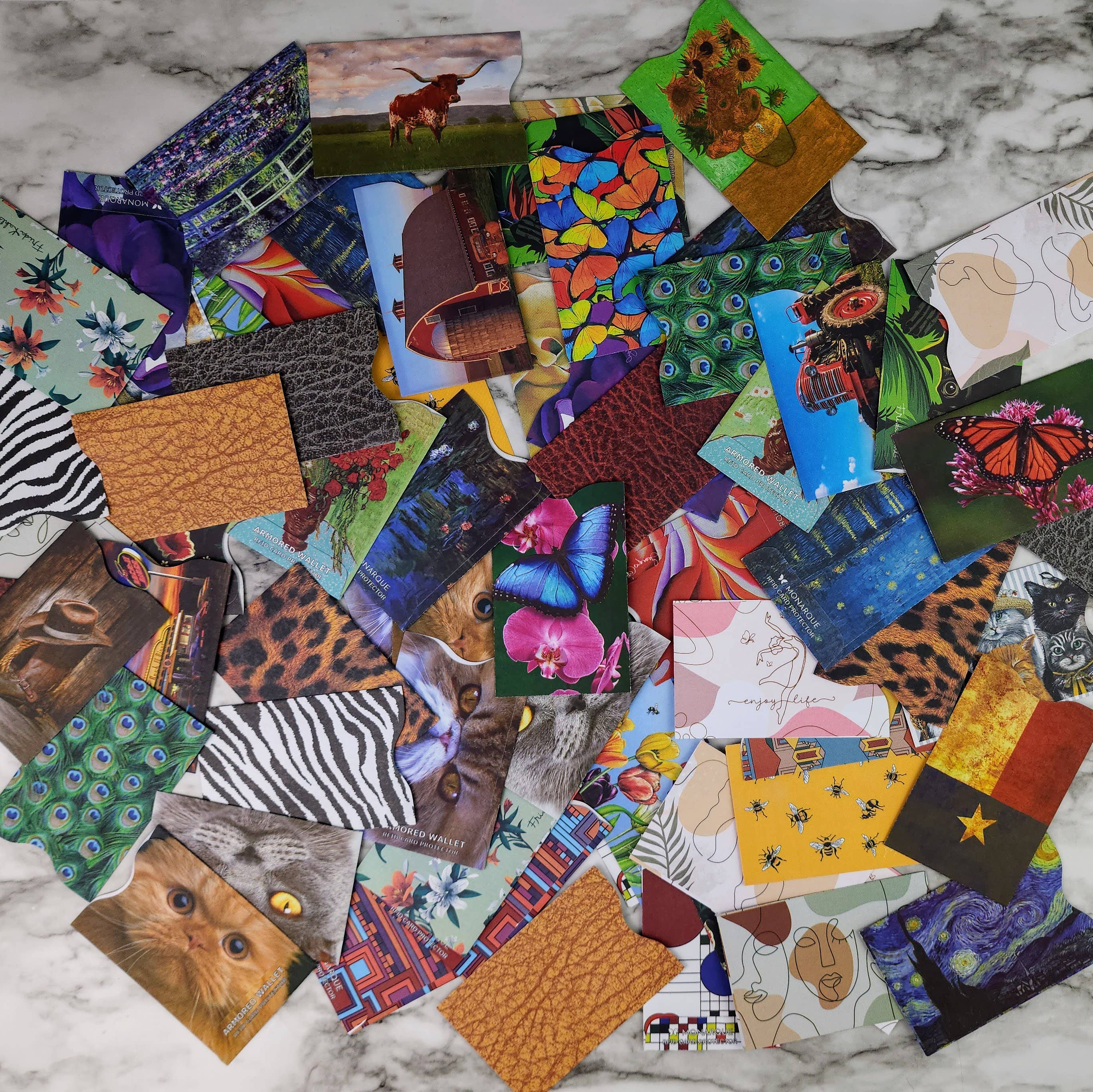 Monarque - Vente Porte-cartes – unisexe - Lot de 100 pochettes pour cartes de crédit assorties1