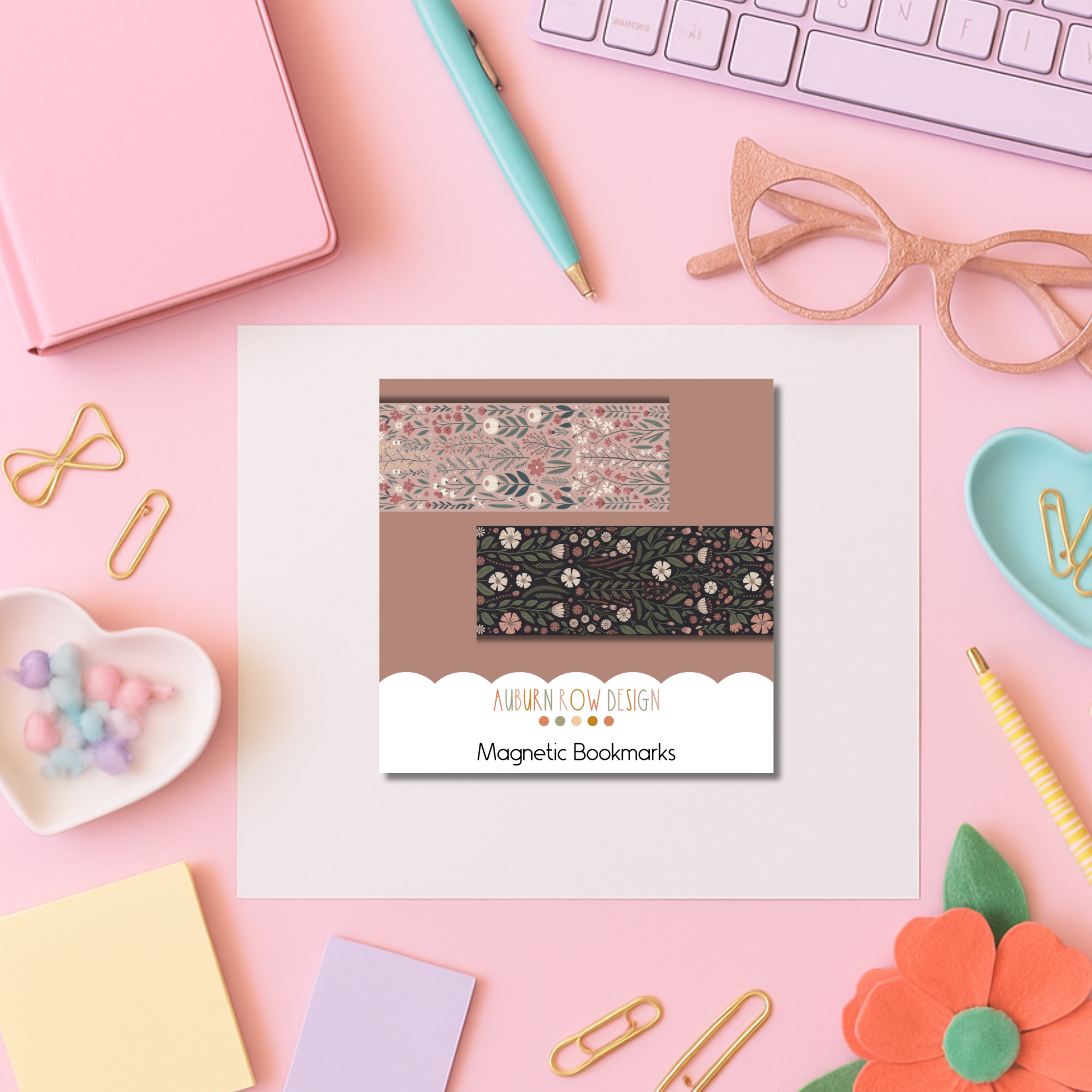 Auburn Row Design – Großhandel Lesezeichen – Cottagecore Blumen Magnet-Lesezeichen-Set8