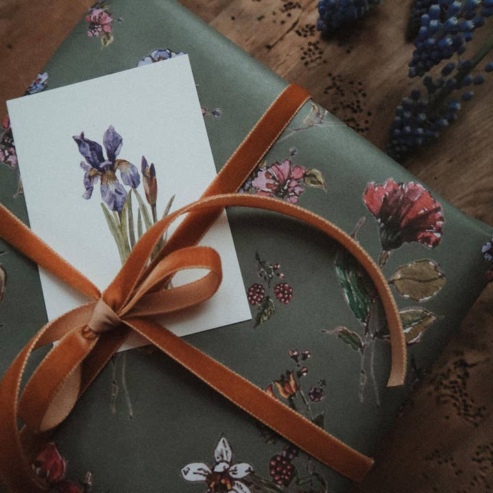 MyDesignPictures – wholesale Vardagliga hälsningskort – Blå iris blomma, litet platt kort