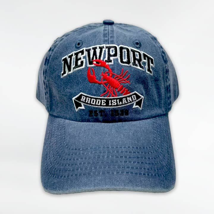 Newport Lobster Banner Baseball Cap for wholesale by Commonwealth Souvenirs
