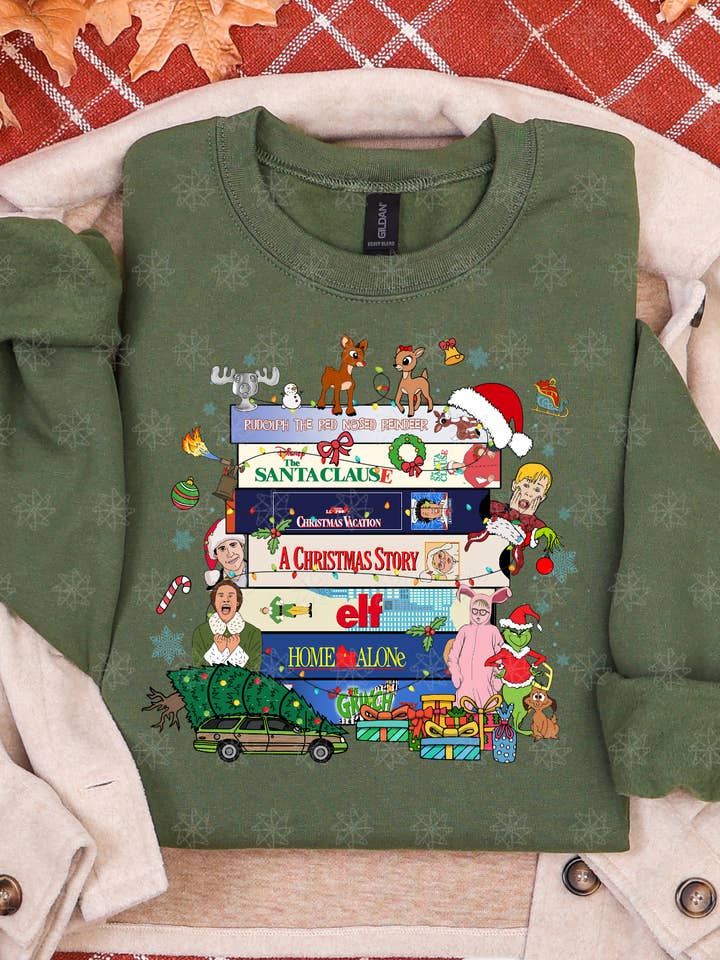 Christmas Movies Sweatshirt for wholesale by Gambi's Tees