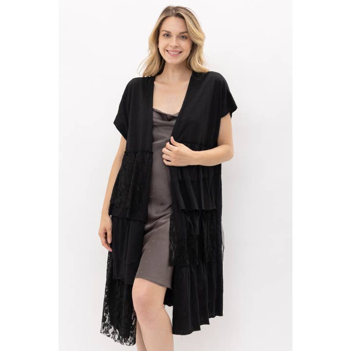 CARDIGAN DI ISPIRAZIONE VINTAGE A PUNTA DI PIZZO per la vendita all'ingrosso da parte di VOCAL