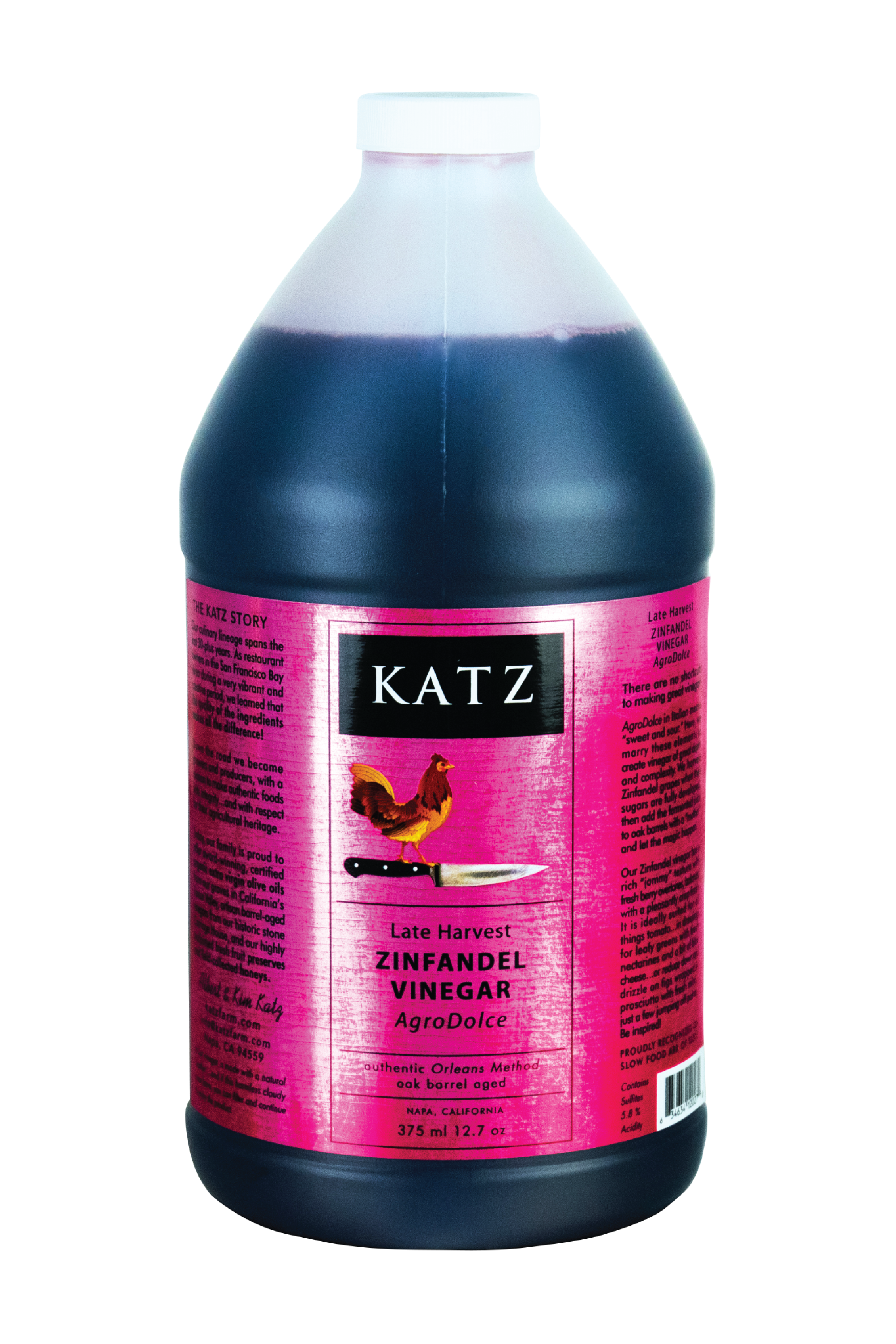 Frantoio Grove - Wholesale Vinegar - KATZ Late Harvest Zinfandel Vinegar - Half Gallon0