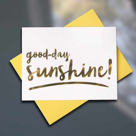 Goodday Sunshine Notitiekaart - Doos van 6 voor wholesale door Sky of Blue Cards