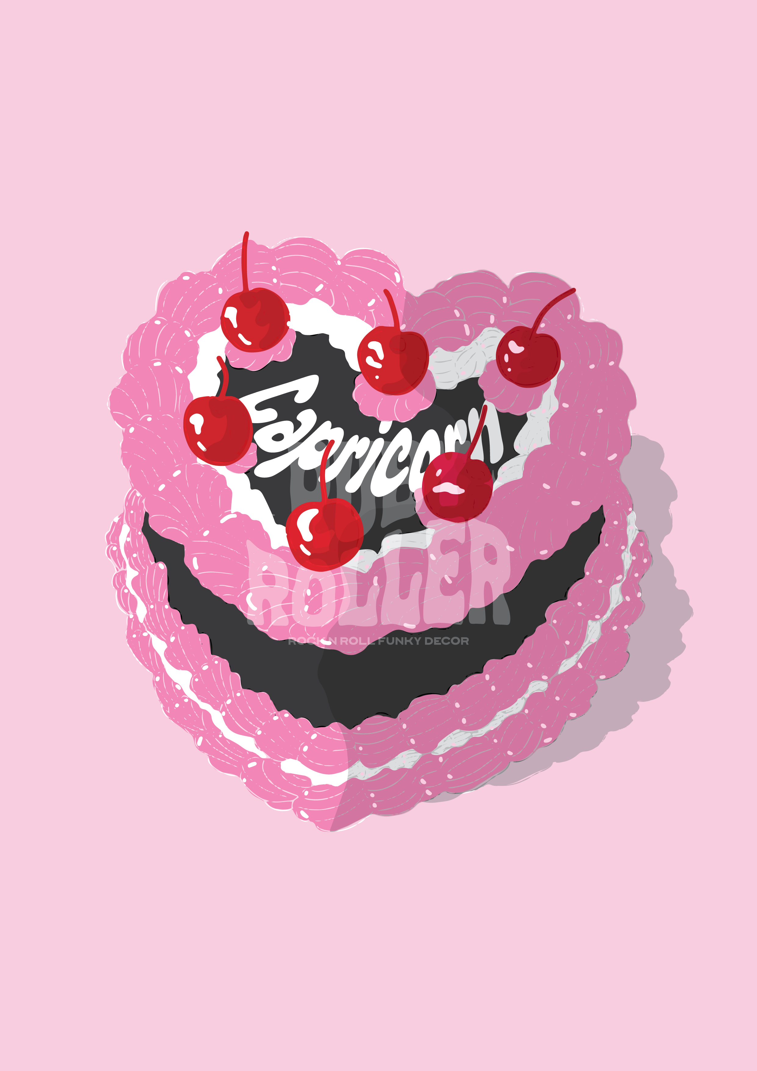 Ruby Roller Art - Wholesale Kunstprint - Esthetische harttaart met kersen sterrenbeeld kunstprint15