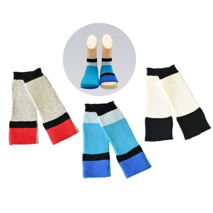 Baby Gripper socks -3 pack - Blue, yellow & white for wholesale by Peekaboo Socks