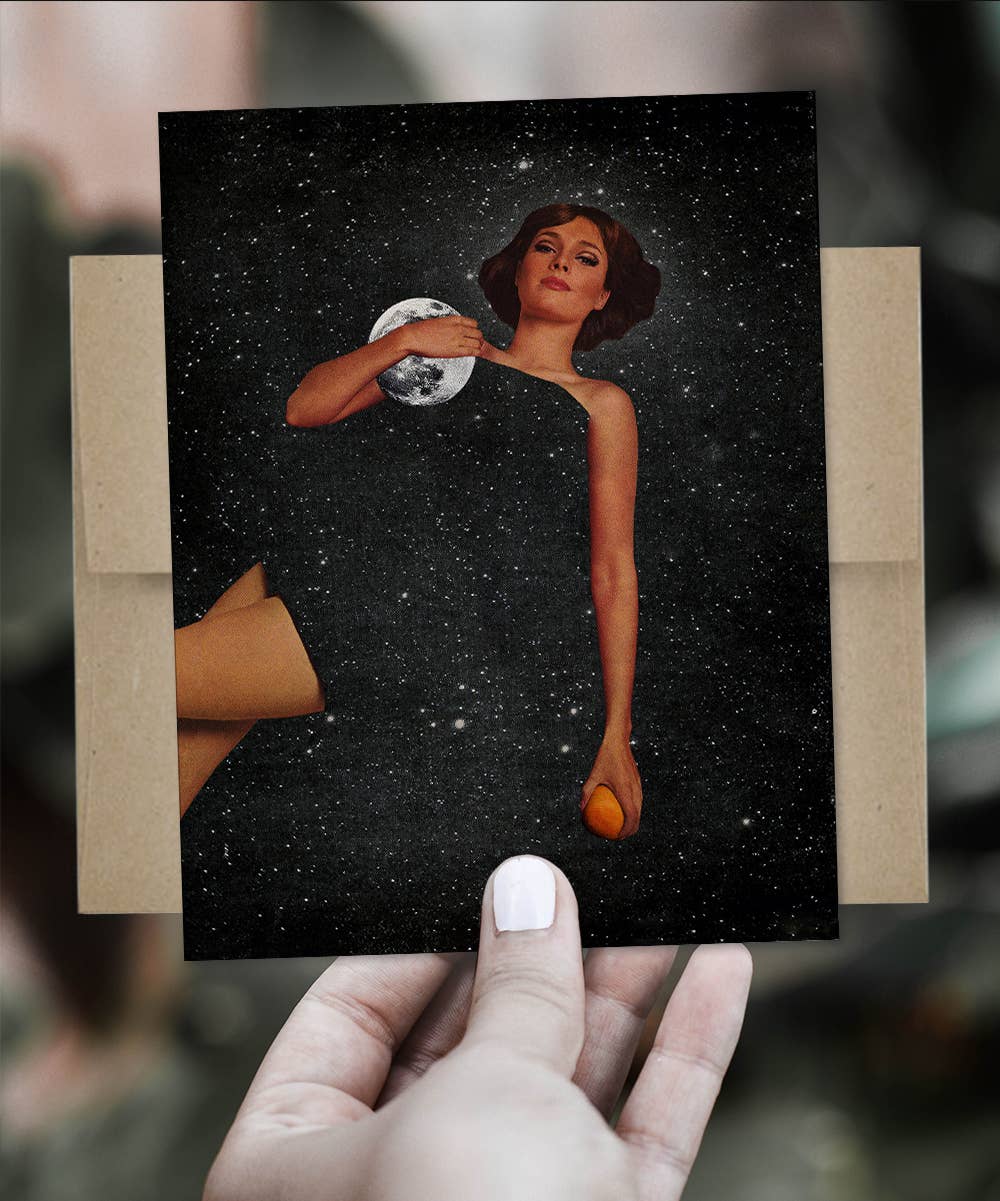 The Galek Sea – Engroshandel Hverdagshilsen kort – Dame med måner kort1