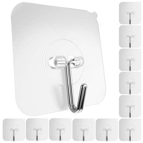 GLUIT - Wholesale Wall hook - GLUIT Adhesive Hooks Heavy Duty 22 lbs Robe Towel Hooks Waterproof Adhesive Wall Hooks for Home Bathroom Kitchen Office and Outdoor