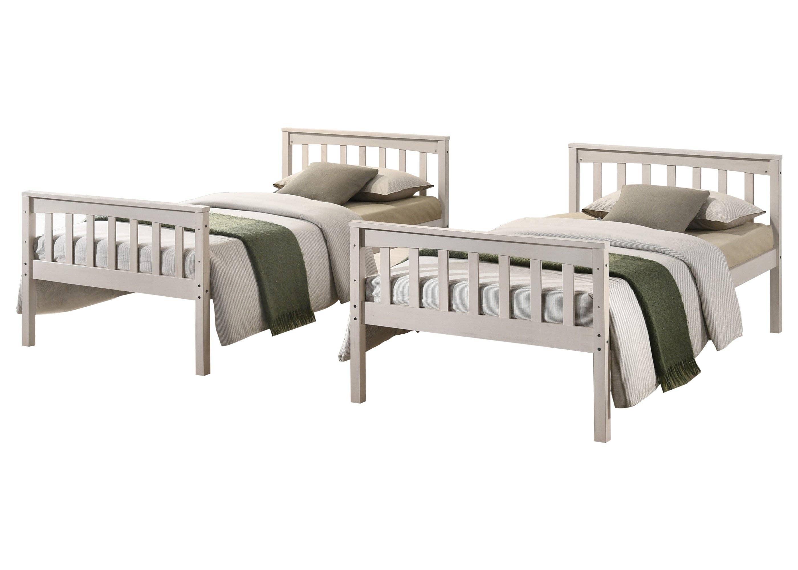 Home Design - Wholesale Bed - Kids & Baby - Home Design Ames Twin Over Twin Solid Wood Standard Bunk Bed Frame8