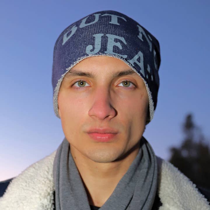 471H Denim but not Jeans Beanie Hats, Bestseller Beanies for wholesale by Purple Sardine