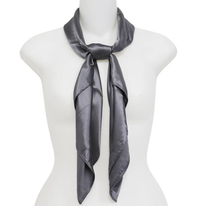 TAPA fashion - Wholesale Scarf – Women's - Satin Scarf Plain ST327B (12PC)4