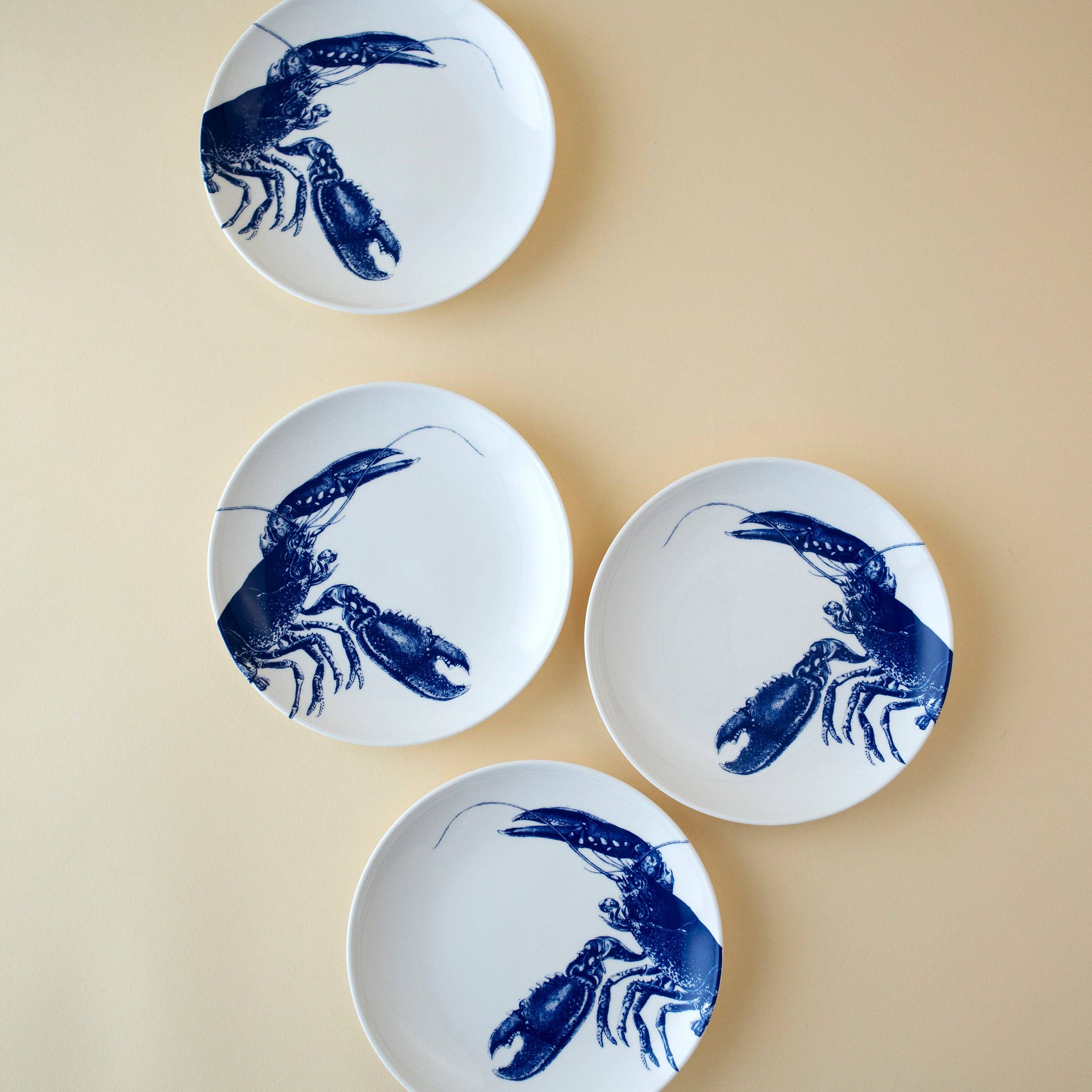 Caskata - Wholesale Dinner Plate - Blue Lobster Small Plates, Set of 42