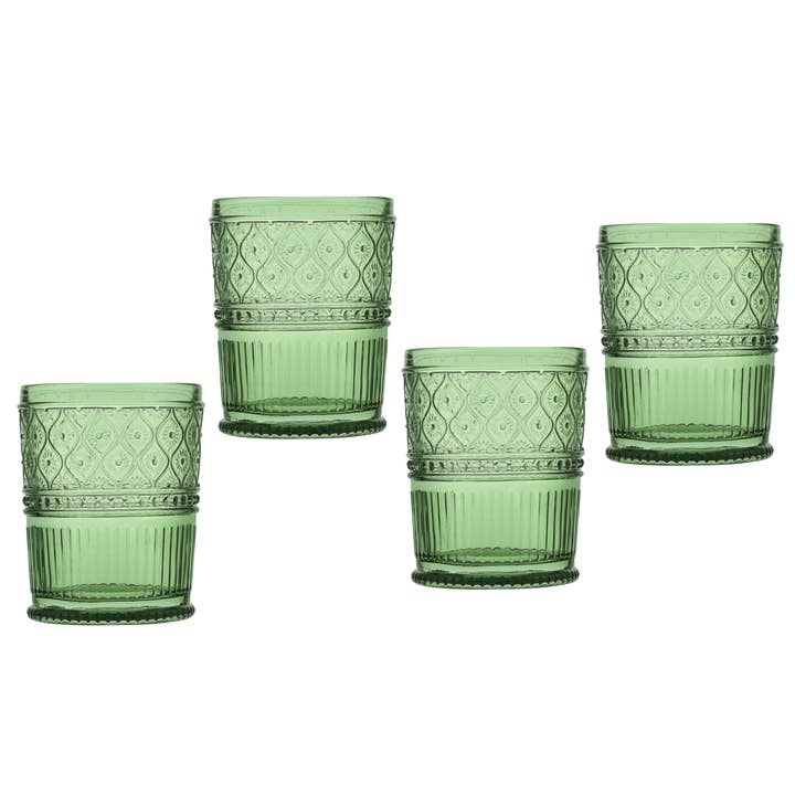 Godinger - Wholesale Drinking Glass/Cup - Set of Four Claro Jewel Tones - Multiple colors/sizes avail