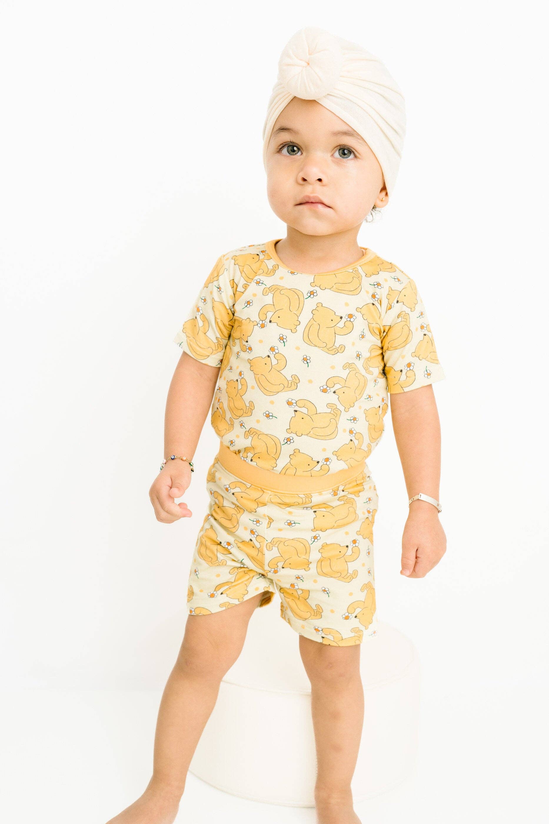 Little One Shop - Wholesale Top & Short Set - Kids - Hunny Bear Bamboo Shorts Set7
