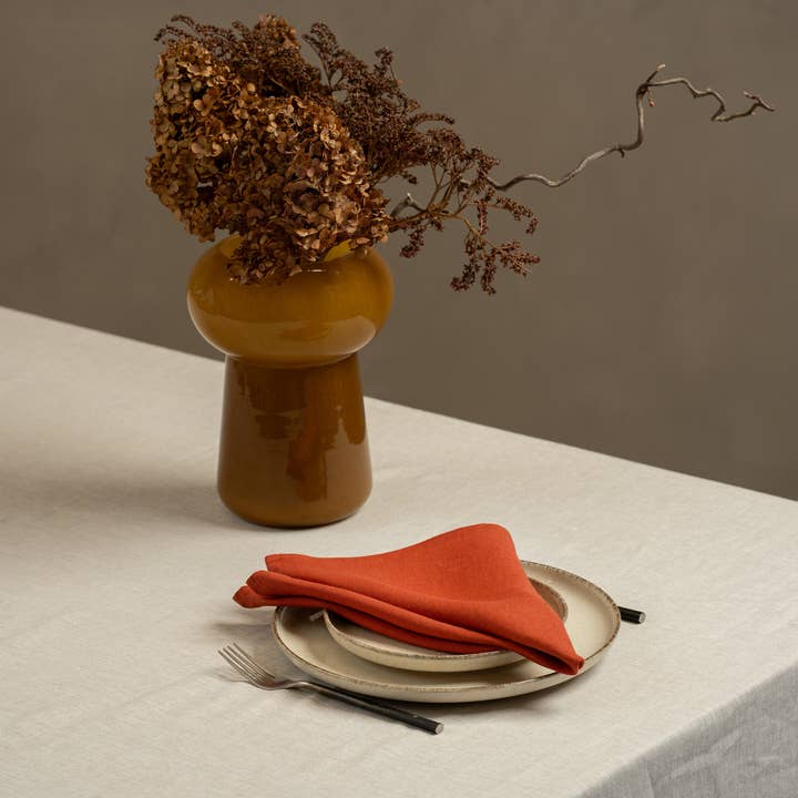 menique - Vente Serviettes de table en tissu - Serviette en lin européen naturel - Linge de table de fête5