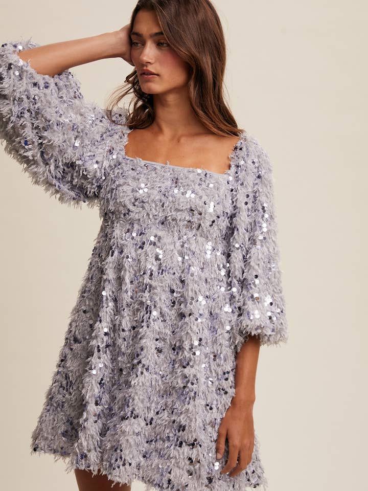 Paljettfransar Mini Klänning LD1468 för wholesale av Listicle