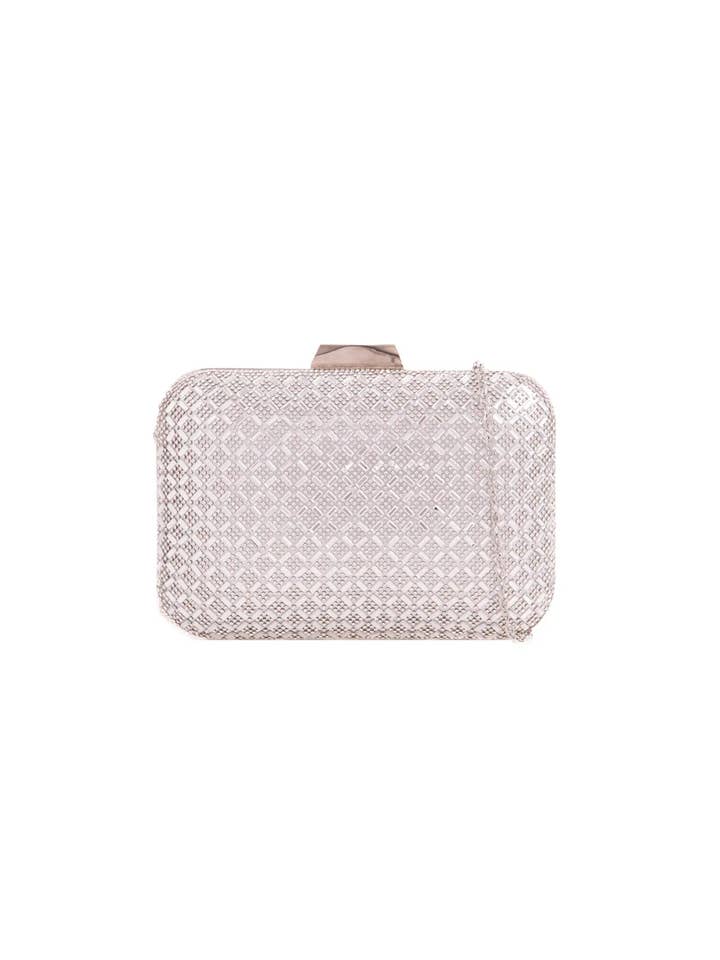 Zilveren Diamante Clutch Tas voor wholesale door Aftershock London