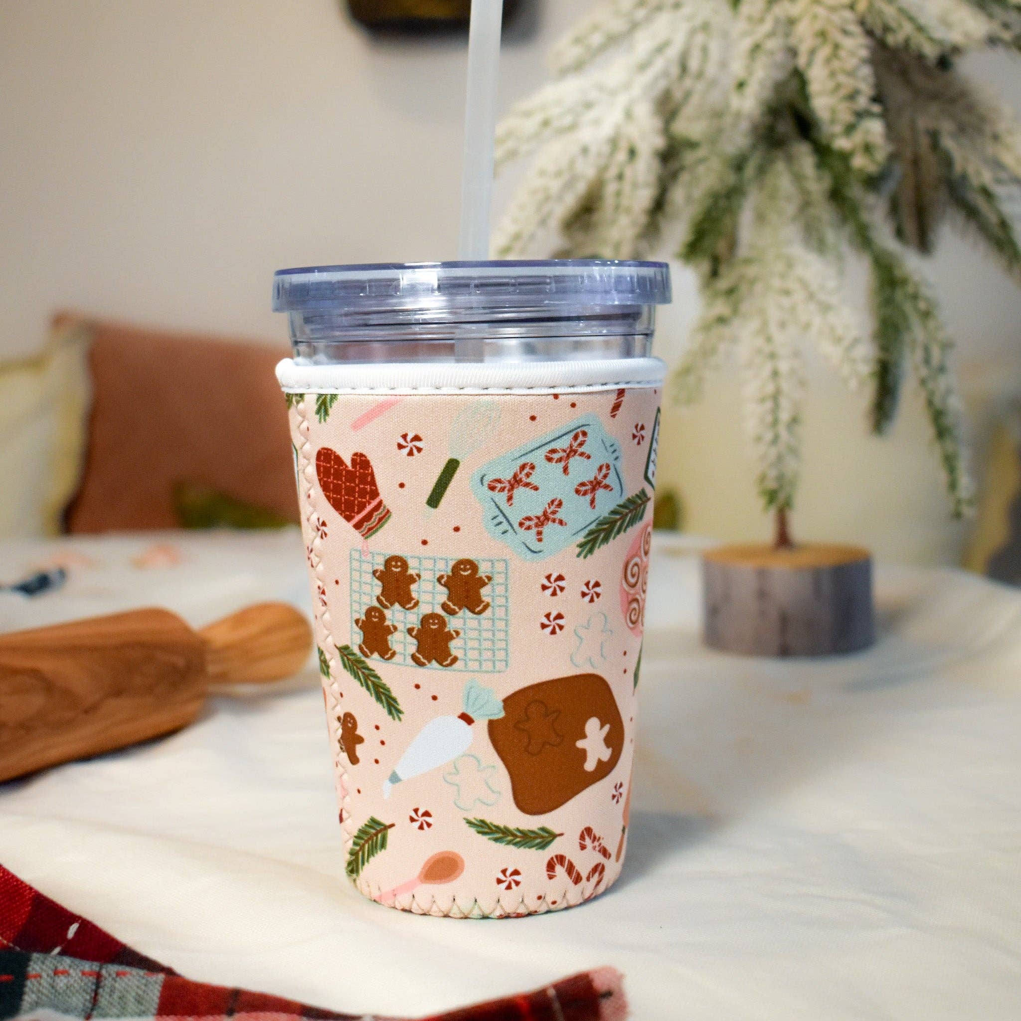 Oak Shore Collective LLC - Wholesale Drink Huggers & Koozies - Holiday Baking Reusable Coffee Sleeve1