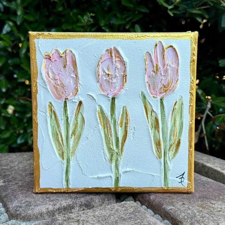 Framesaplenty - Vente Tableau/dessin - Peinture texturée de tulipe sur toile2