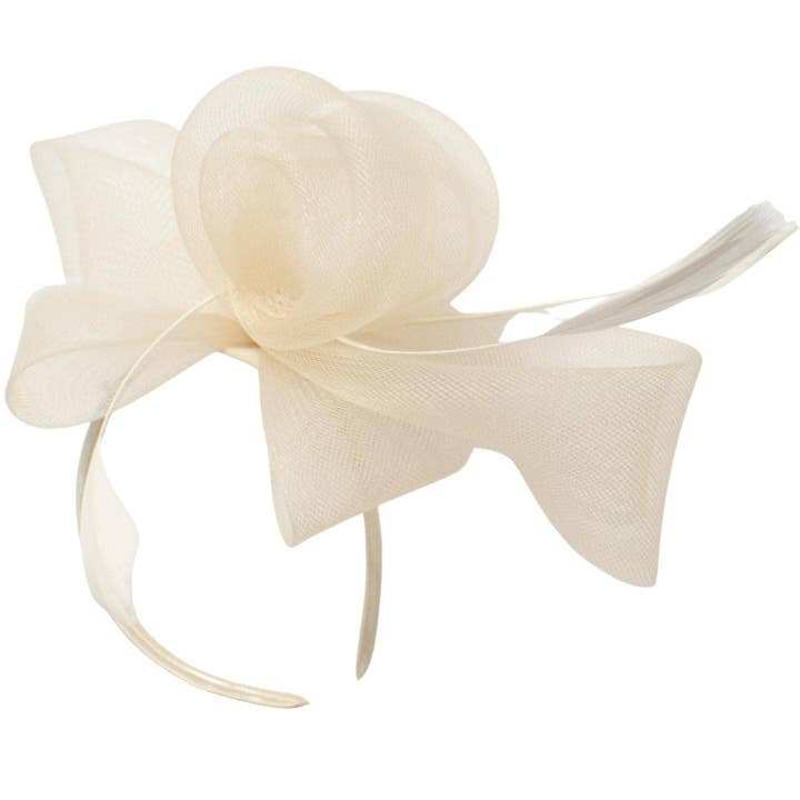 Topkids Accessories - Wholesale Fascinator Hat - Women's - Looped Net & Feather Fascinator Headband Hair Band Fascinators Fascinator Hats