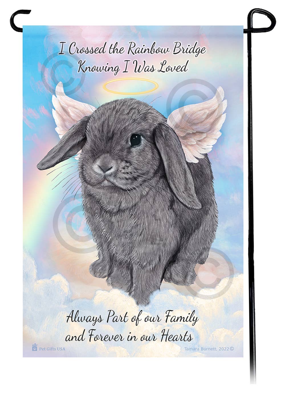 Pet Gifts USA, LLC – wholesale Flag – Rabbit Mini Lop Blue Memorial Flag0