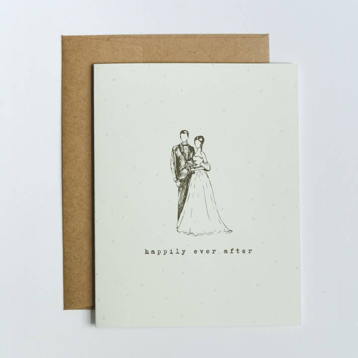 Wedding Card - Happily Ever After for wholesale by Cardinal Farmhouse