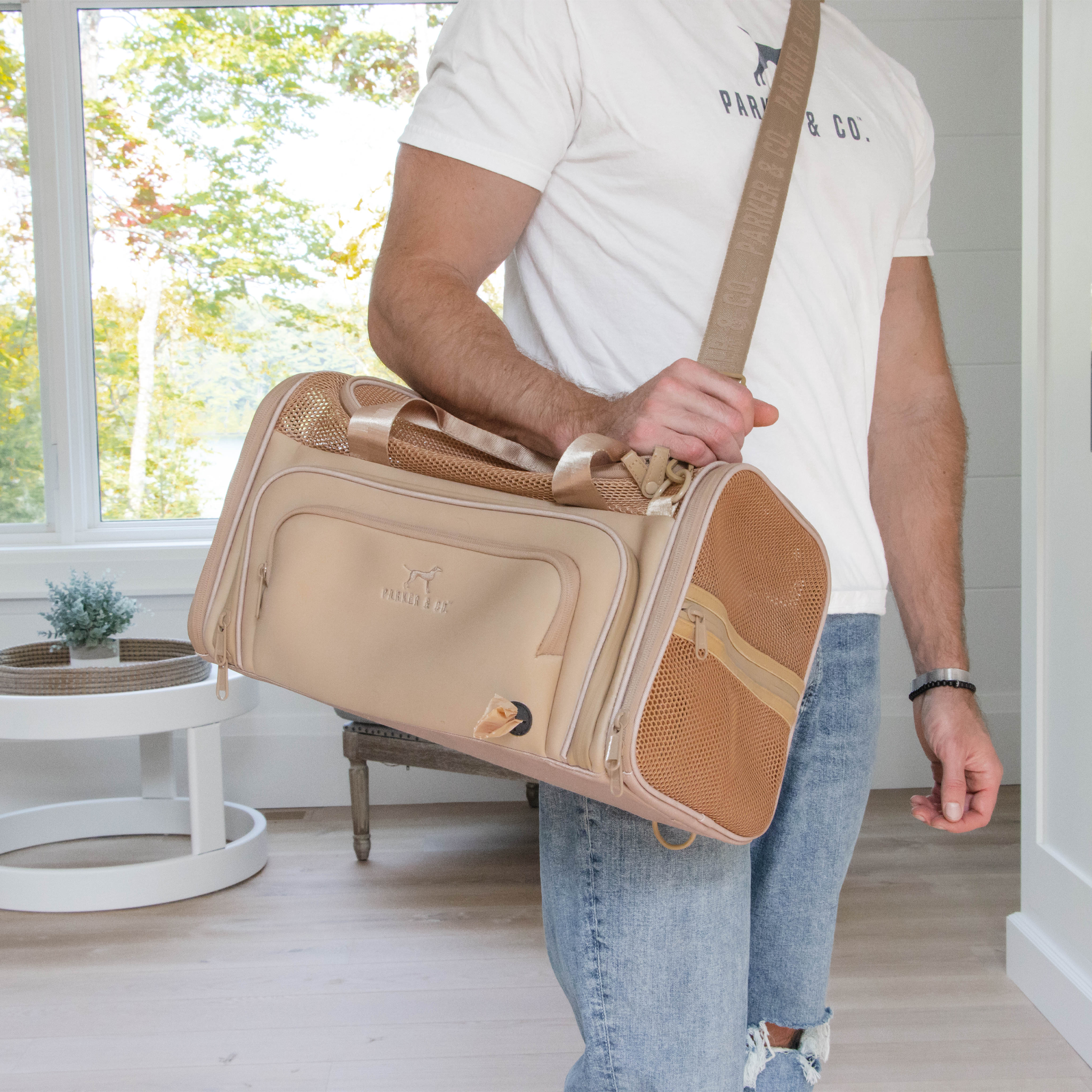 Bräune Von Fluggesellschaften zugelassene Reisetragetasche für kleine Hunde und Katzen für den Großhandel auf Faire4