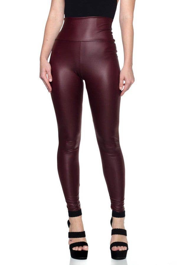 Black Pearl Clothing – wholesale Modeleggings – Dam – Legging i konstläder med hög midja4