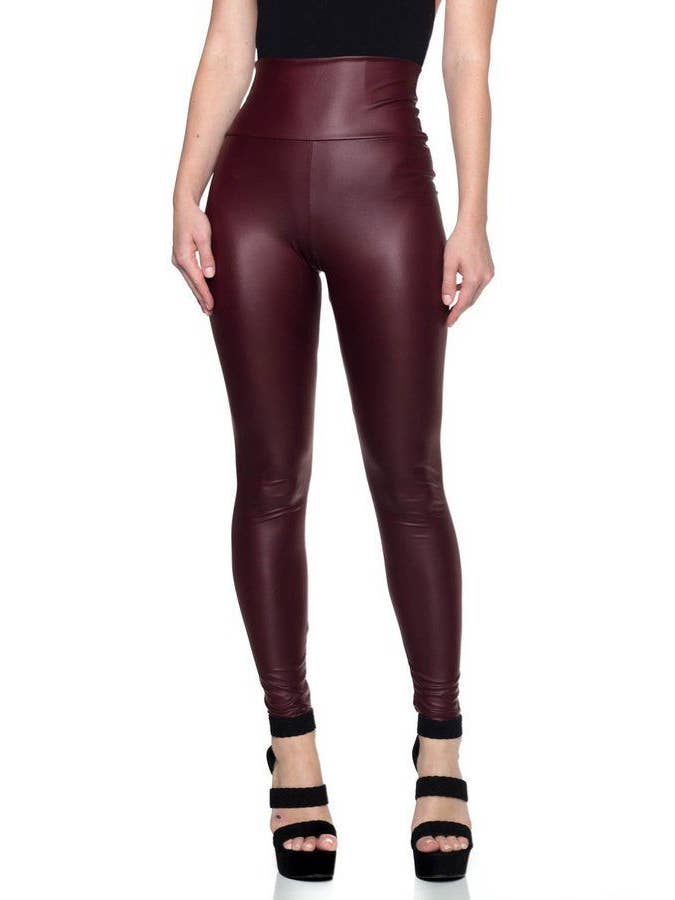 Black Pearl Clothing - Wholesale Leggings - Dames - Legging van kunstleer met hoge taille4