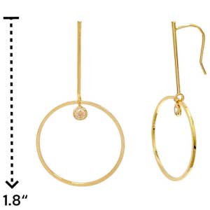 My Girl in LA - Wholesale Dangle Earrings - Gilly's Circle and Stone Hook Earring0