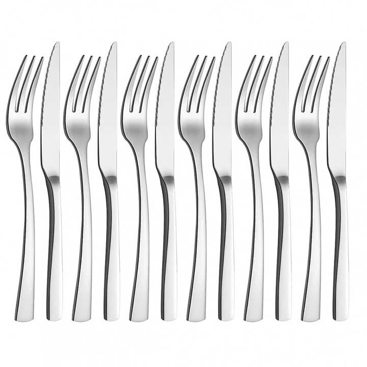 Set of 12 silver cutlery for wholesale by AULICA