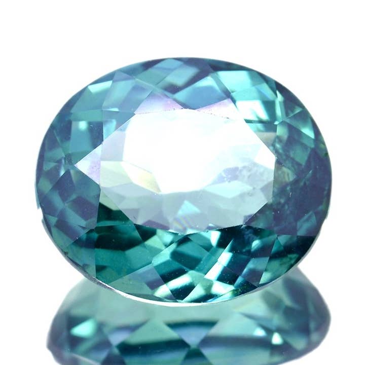 11.89 ct Topaze verte taille ovale pour la vente par Naturjoya