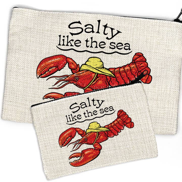 Lobster Accessory Pouch - Dual-Sided Print - Small for wholesale by Two Little Fruits