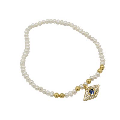 Marina Hand Beaded Pearl Bracelet for wholesale by MILLIANNA