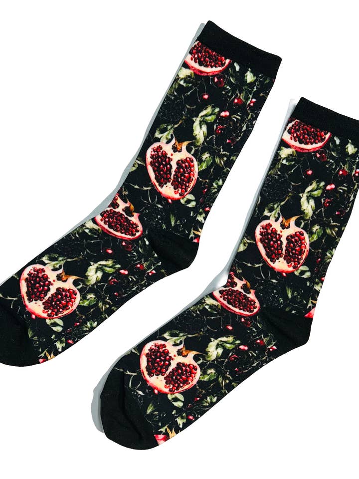 Novelty Socks - Pomegranates for wholesale by Witchwood Bags