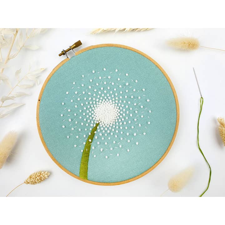 Dandelion Handmade Embroidery Kit Hoop Art for wholesale by Oh Sew Bootiful